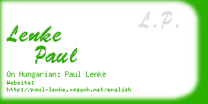 lenke paul business card